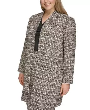 Новинка больших размеров: куртка-топпер с открытым передом Calvin Klein, черный