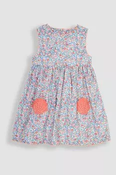 Новинка карманного платья с цветочным принтом Jojo Maman Bb, синий