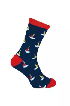 Новинка, мягкие бамбуковые носки с узором Argyle Mr Heron, синий