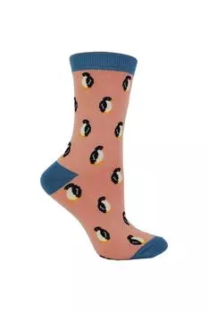 Новинка, мягкие дышащие бамбуковые носки на тему животных Miss Sparrow, розовый