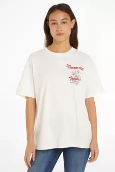 Новинка оверсайз-футболки Tommy Jeans, белый