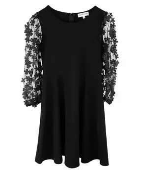 Новинка вечернего платья с рукавами для больших девочек Emerald Sundae, черный