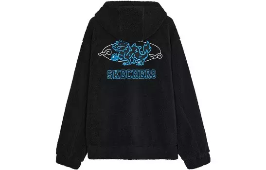 Новогодняя флисовая куртка унисекс черный/0018 Skechers