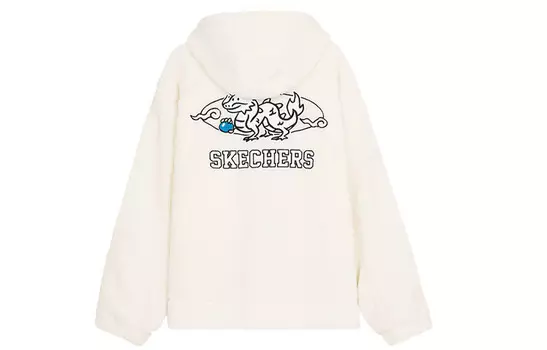 Новогодняя флисовая куртка унисекс кремового цвета/00NA Skechers