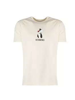 Новогодняя футболка мужская Iceberg, бежевый