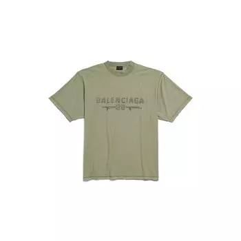 Новогодняя серия 25 - Футболка наизнанку, средний крой BALENCIAGA, зеленый