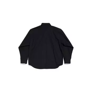 Новогодняя серия 25 - Минимальная рубашка оверсайз BALENCIAGA, черный