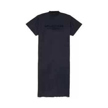 Новогодняя серия 25 - Платье-футболка наизнанку BALENCIAGA, черный