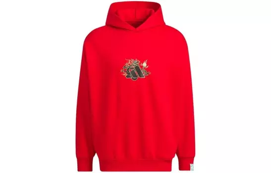 Новогодняя толстовка унисекс красная Adidas Originals, красный