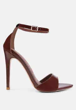 Новые босоножки с ремешком на щиколотке и высоким каблуком London Rag, цвет mocca