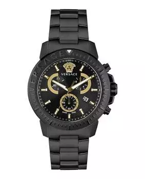 Новые часы-браслет Chrono Versace, черный