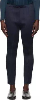 Новые цветные базовые брюки 4 PLEATS PLEASE ISSEY MIYAKE, темно-синий