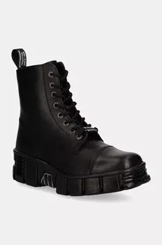 Новые кожаные мотоциклетные ботинки Rock CRUST NEGRO + TOWER CASCO NEGRO New Rock, черный