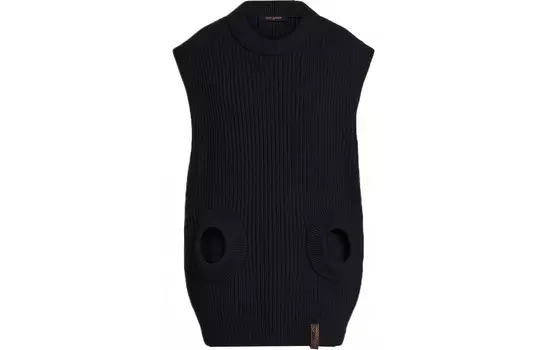 Новые квартальные продукты LV Cashmere Sweater Women's Black Louis Vuitton