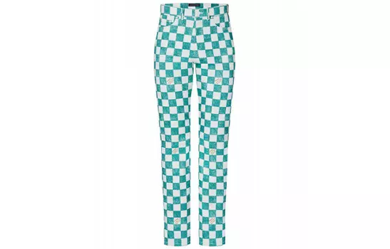 Новые квартальные продукты LV Casual Pants Men Green Louis Vuitton, зеленый