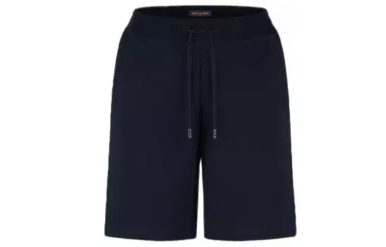 Новые квартальные продукты LV Casual Shorts Men Dark Blue Louis Vuitton, темно-синий