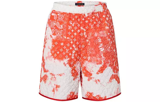 Новые квартальные продукты LV Casual Shorts Men Orange Louis Vuitton, оранжевый