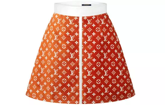 Новые квартальные продукты LV Casual Skirt Women's Red Louis Vuitton