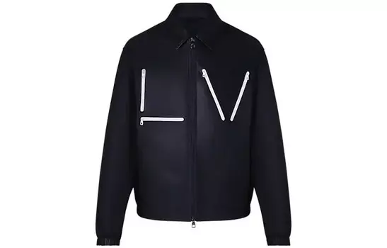 Новые квартальные продукты LV Jacket Men Black Louis Vuitton, черный