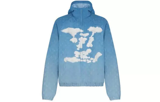 Новые квартальные продукты LV Jacket Men Sky Blue Louis Vuitton, голубой