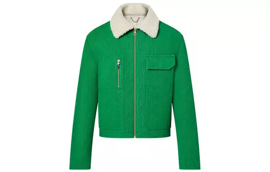 Новые квартальные продукты LV Jacket Men Green Louis Vuitton, зеленый