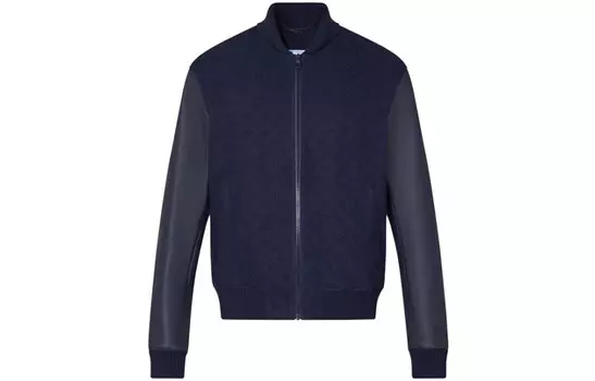 Новые квартальные продукты LV Jacket Men Dark Blue Louis Vuitton, темно-синий