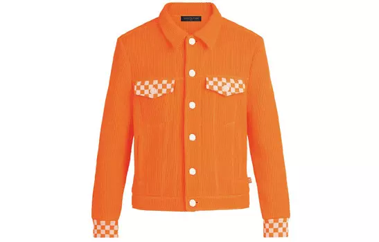 Новые квартальные продукты LV Jacket Men Orange Louis Vuitton, оранжевый