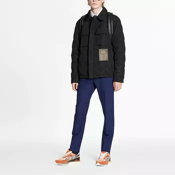 Новые квартальные продукты LV Jacket Men Black Louis Vuitton, черный