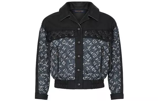 Новые квартальные продукты LV Jacket Women's Black Louis Vuitton
