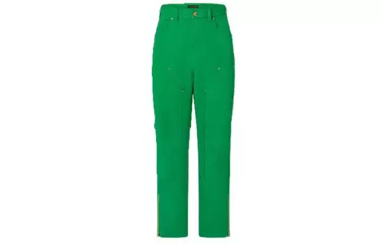 Новые квартальные продукты LV Jeans Men Green Louis Vuitton, зеленый