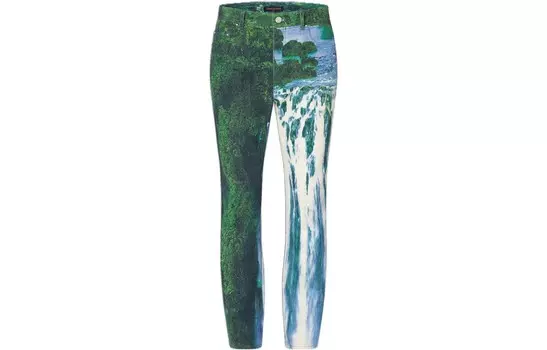 Новые квартальные продукты LV Jeans Men Green Louis Vuitton, зеленый