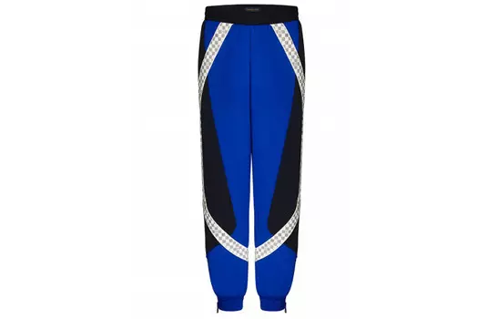 Новые квартальные продукты LV Knit Sweatpants Men Blue Louis Vuitton, синий