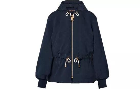 Новые квартальные продукты LV Parka Coat Women's Blue Louis Vuitton