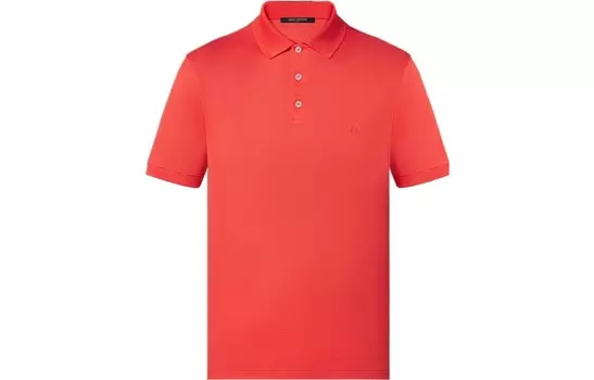 Новые квартальные продукты LV Polo Shirt Men Orange Louis Vuitton, оранжевый