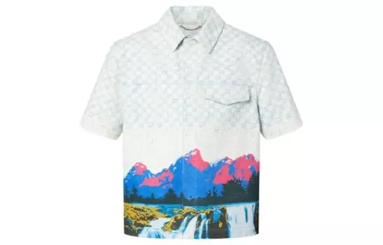 Новые квартальные продукты LV Shirt Men White Louis Vuitton, белый