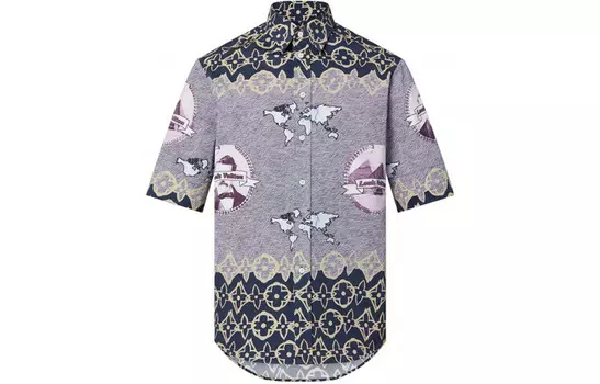 Новые квартальные продукты LV Shirt Men Grey Louis Vuitton, серый