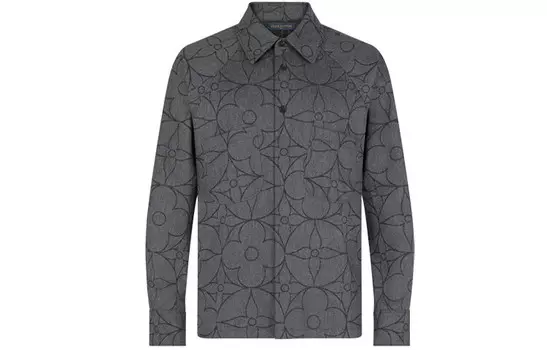 Новые квартальные продукты LV Shirt Men Grey Louis Vuitton, серый
