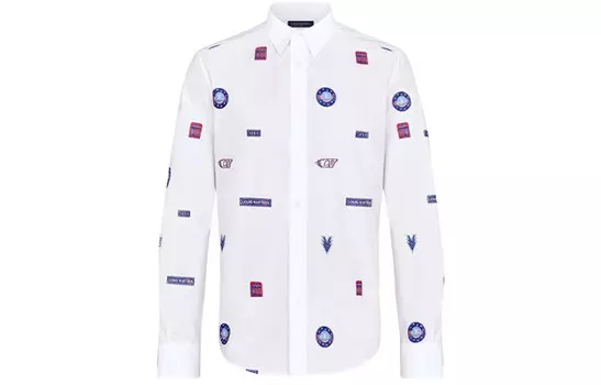 Новые квартальные продукты LV Shirt Men White Louis Vuitton, белый