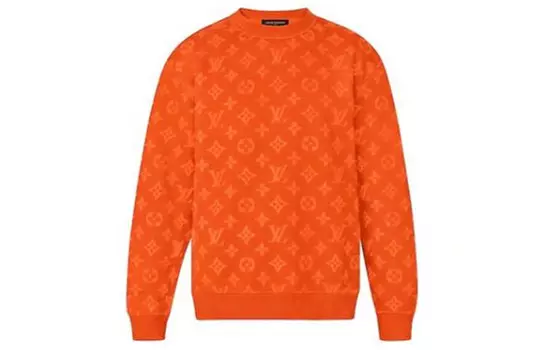 Новые квартальные продукты LV Sweater Men Orange Louis Vuitton, оранжевый