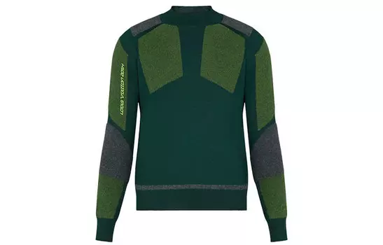 Новые квартальные продукты LV Sweater Men Green Louis Vuitton, зеленый
