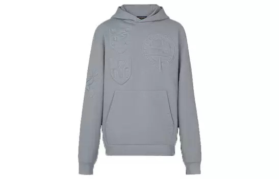 Новые квартальные продукты LV Sweatshirt Men Blue/Grey Louis Vuitton, синий/серый