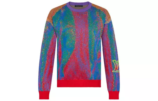 Новые квартальные продукты LV Sweatshirt Men Red Louis Vuitton, оранжевый/красный