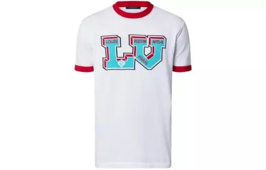 Новые квартальные продукты LV T-shirt Men Louis Vuitton, белый