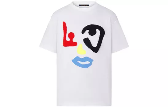 Новые квартальные продукты LV T-shirt Men Louis Vuitton, белый