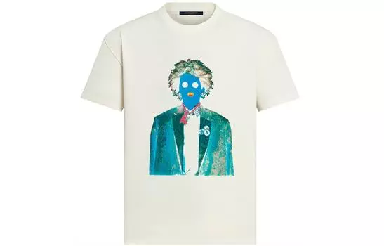Новые квартальные продукты LV T-shirt Men Louis Vuitton, белый