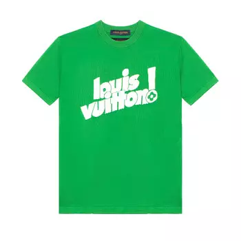 Новые квартальные продукты LV T-shirt Men Louis Vuitton, зеленый