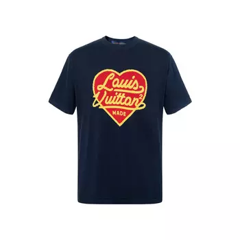 Новые квартальные продукты LV T-shirt Men Louis Vuitton, темно-синий
