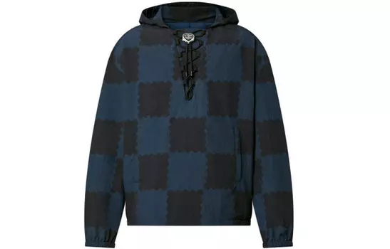 Новые квартальные продукты LV Толстовка мужская темно-синяя Louis Vuitton, темно-синий
