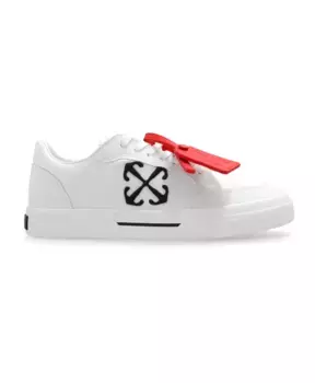 Новые низкие вулканизированные кроссовки Off White, белый