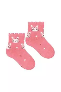 Новые яркие носки из мягкого хлопка с забавным рисунком животных Steven, розовый